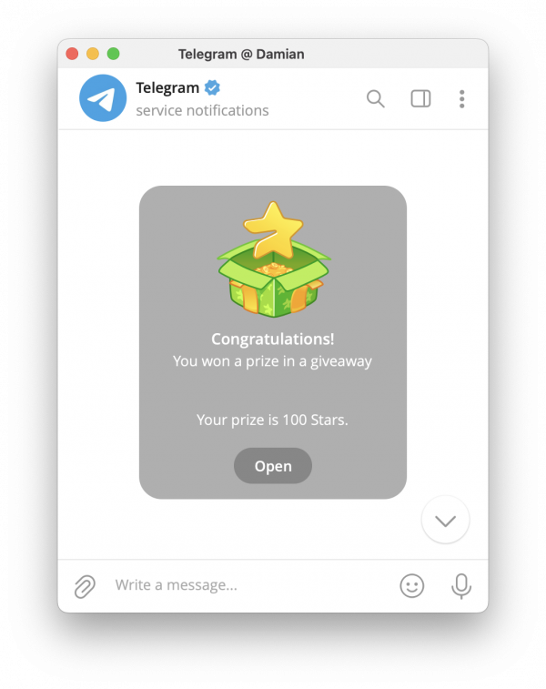 Как получить бесплатные звезды в Telegram